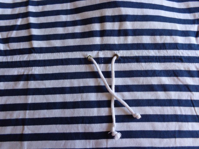 #Shirt Kapuzenshirt Hoodie ca. Gr. 140 marineblau-weiß-gestreift