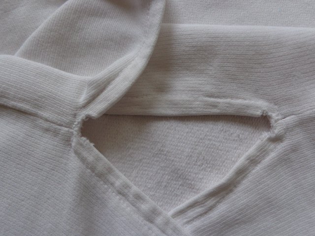 #Vintage Shirt Sweatshirt Langarm, mit RV, wollweiß, Gr. 38/40 bzw. ca. Gr. M