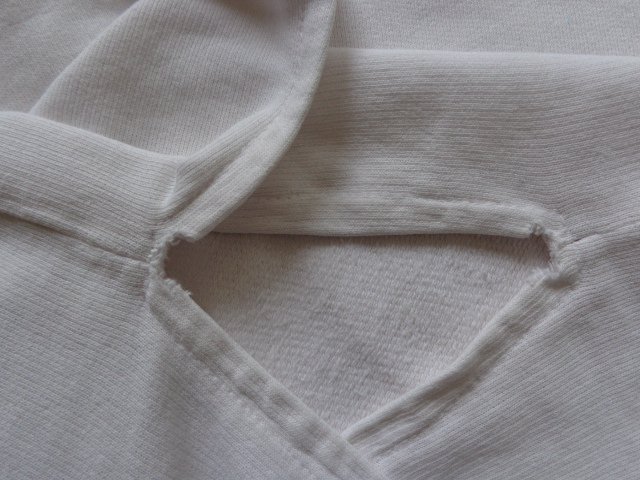 #Vintage Shirt Sweatshirt Langarm, mit RV, wollweiß, Gr. 38/40 bzw. ca. Gr. M