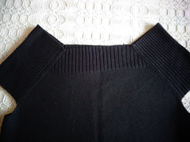Vintage - Shirt, Strickshirt, schwarz, Gr. 34 bzw. ca. Gr. XS, C&A
