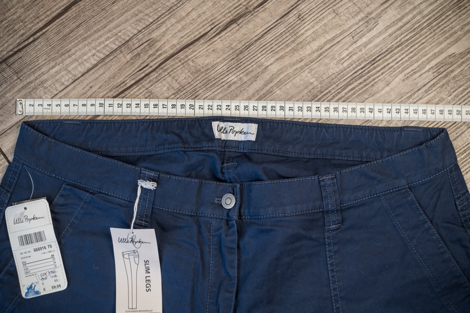 Cargo Hose Ulla Popken 48 blau Neu 