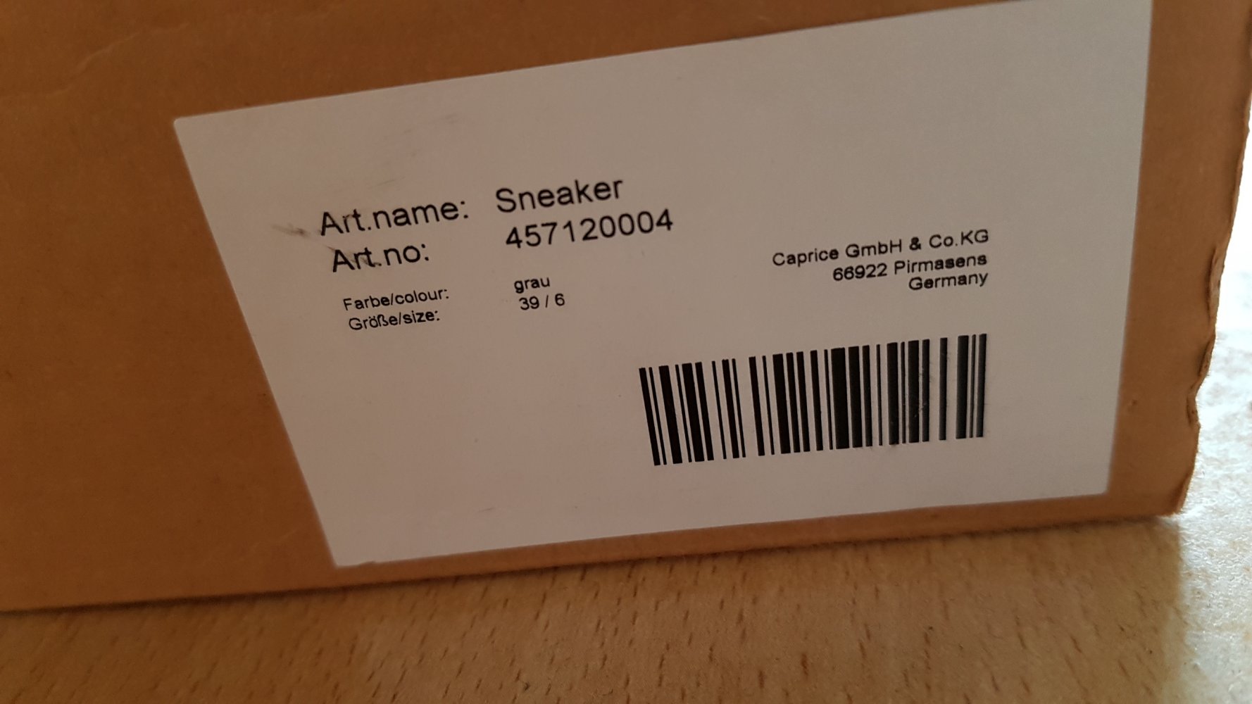 neue Caprice Sneaker Mesh exklusiv Gr. 39 - grau