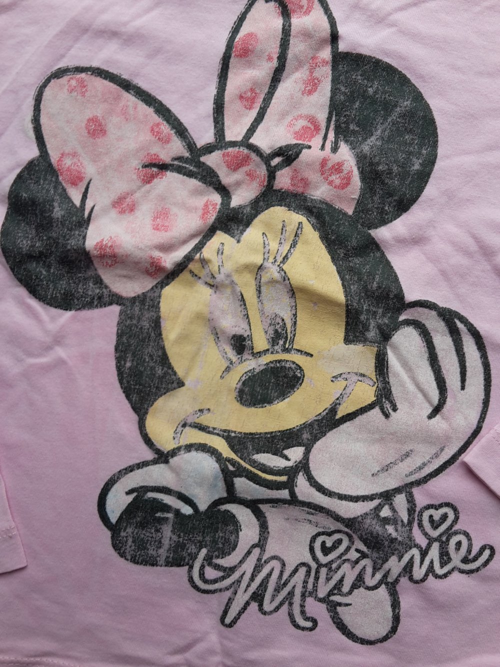 langer dünner Schlafanzug mit Minnie in Gr. 122/128