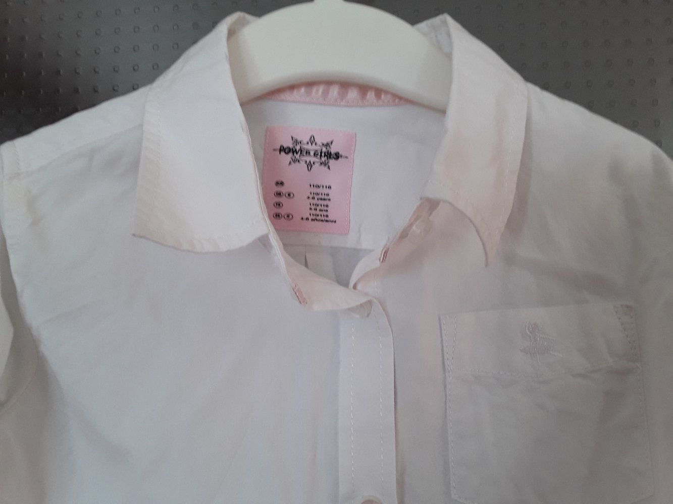 weiße Bluse in Gr. 110/116