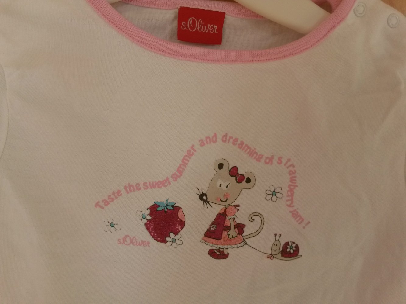 weißes T-Shirt in Gr. 80 von s.Oliver