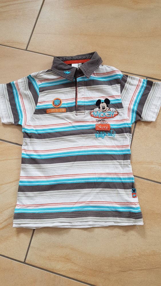 gestreiftes Poloshirt Gr. 122/128 von C&A
