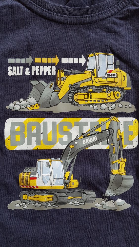 dunkelblaues Langarmshirt Gr. 116/122 von Salt&Pepper