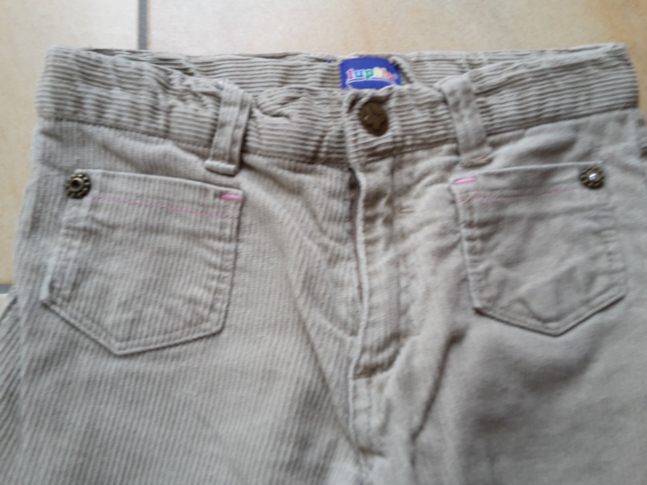 beige Cordthermohose in Gr. 104