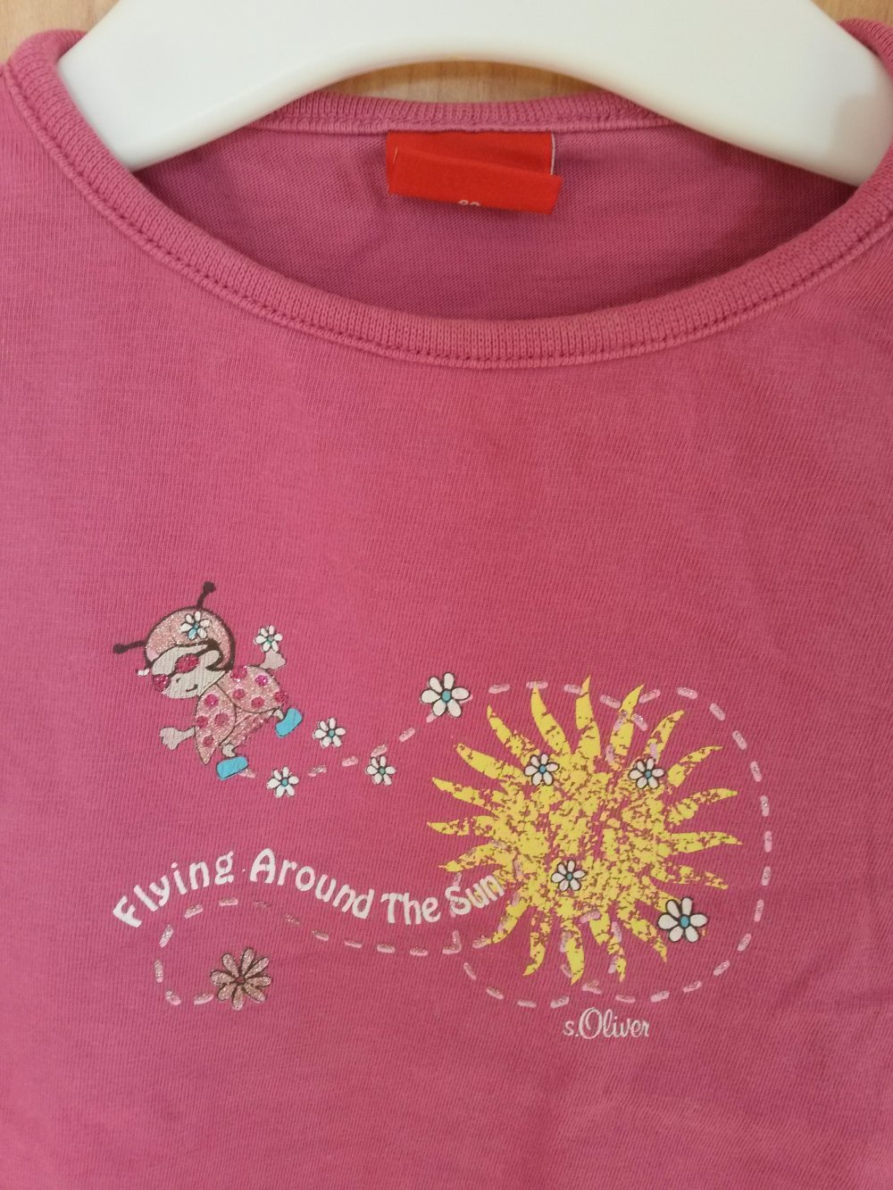 pinkfarbenes T-Shirt in Gr. 80 von s.Oliver