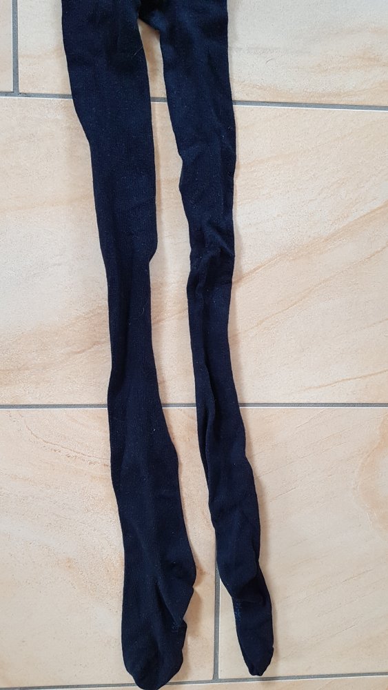 schwarze Strumpfhose Gr. 134 - 146 von pocopiano - ungetragen
