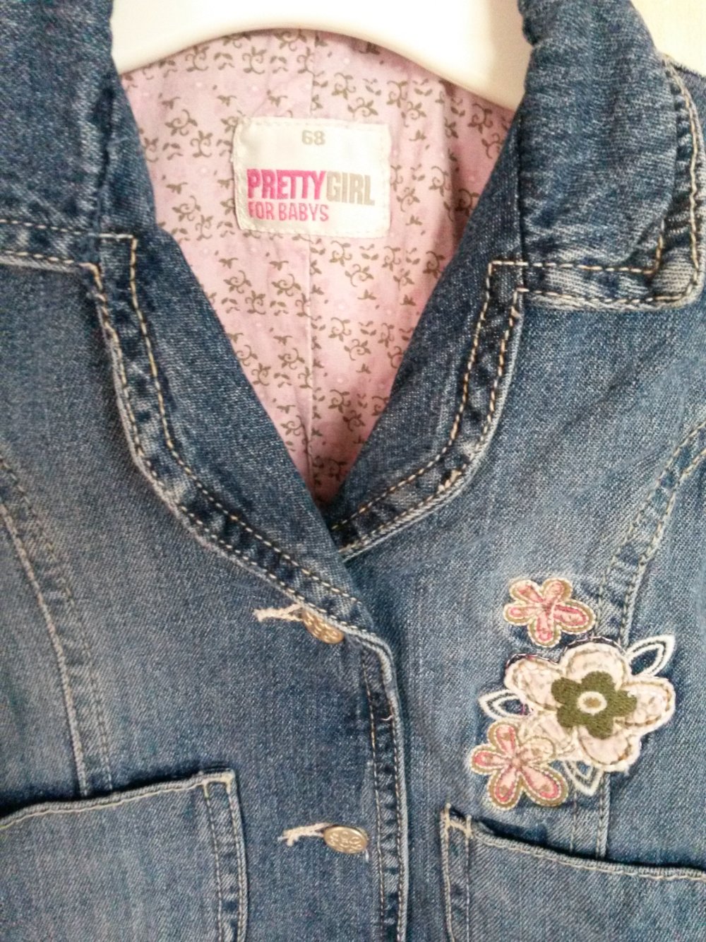 schöne Jeansjacke in Gr. 68