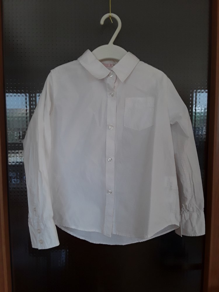 weiße Bluse in Gr. 110/116