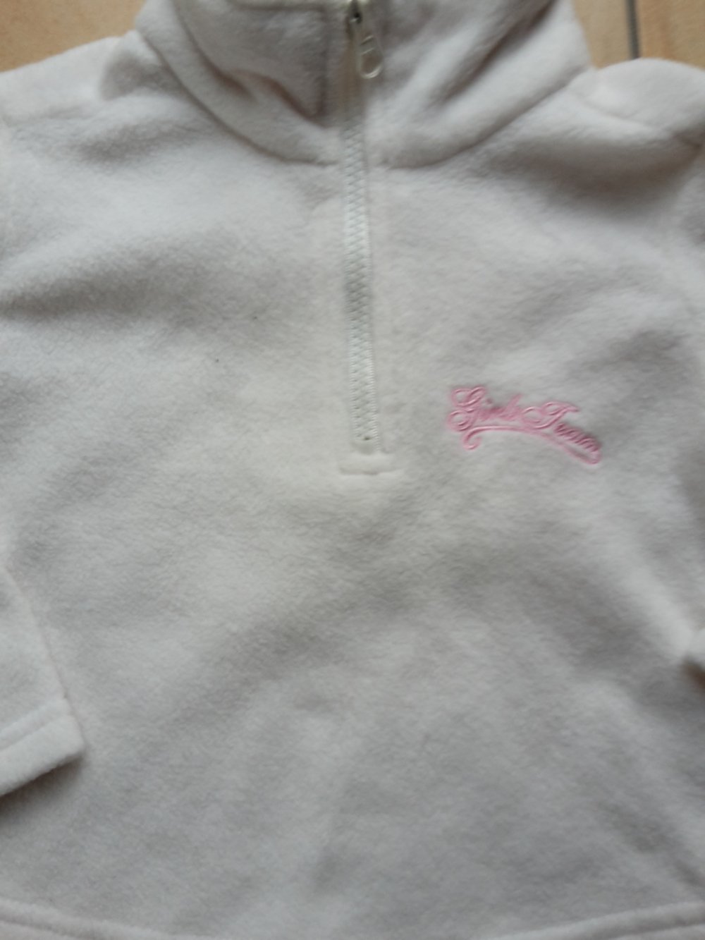 weißer Fleecepullover in Gr. 92 von Palomino