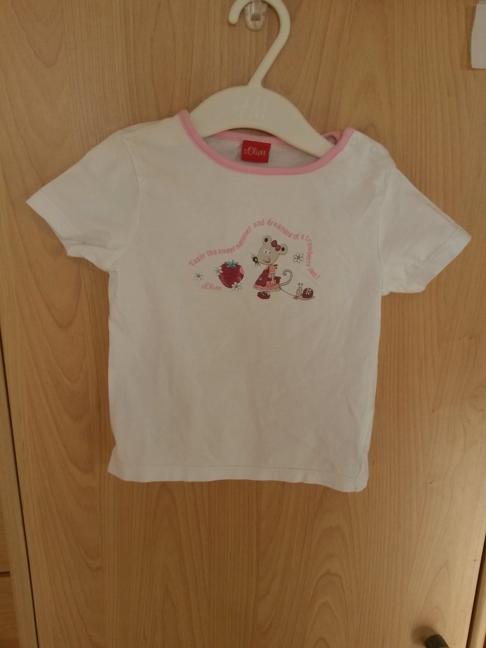 weißes T-Shirt in Gr. 80 von s.Oliver