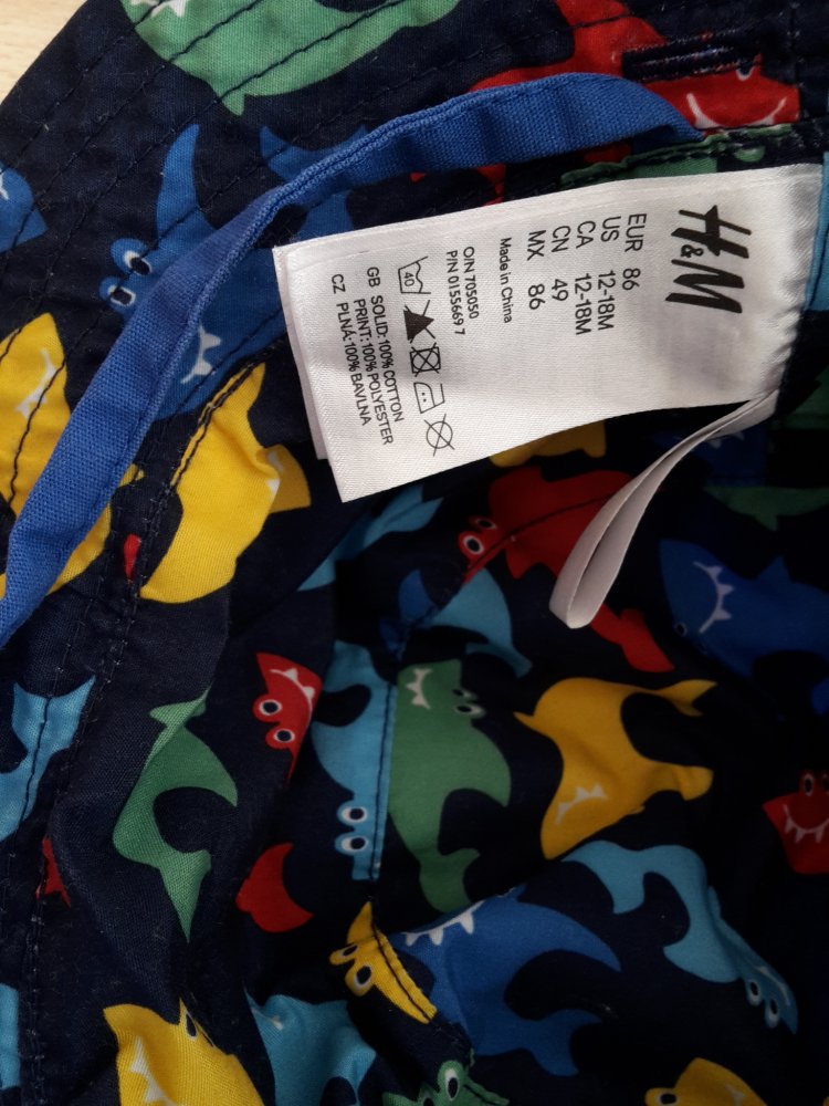 blauer Sommerhut in Gr. 86 von H&M