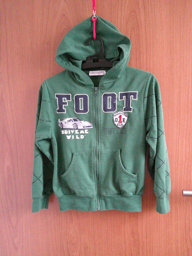dunkelgrüne Sweatjacke Gr. 122 von Crossfire