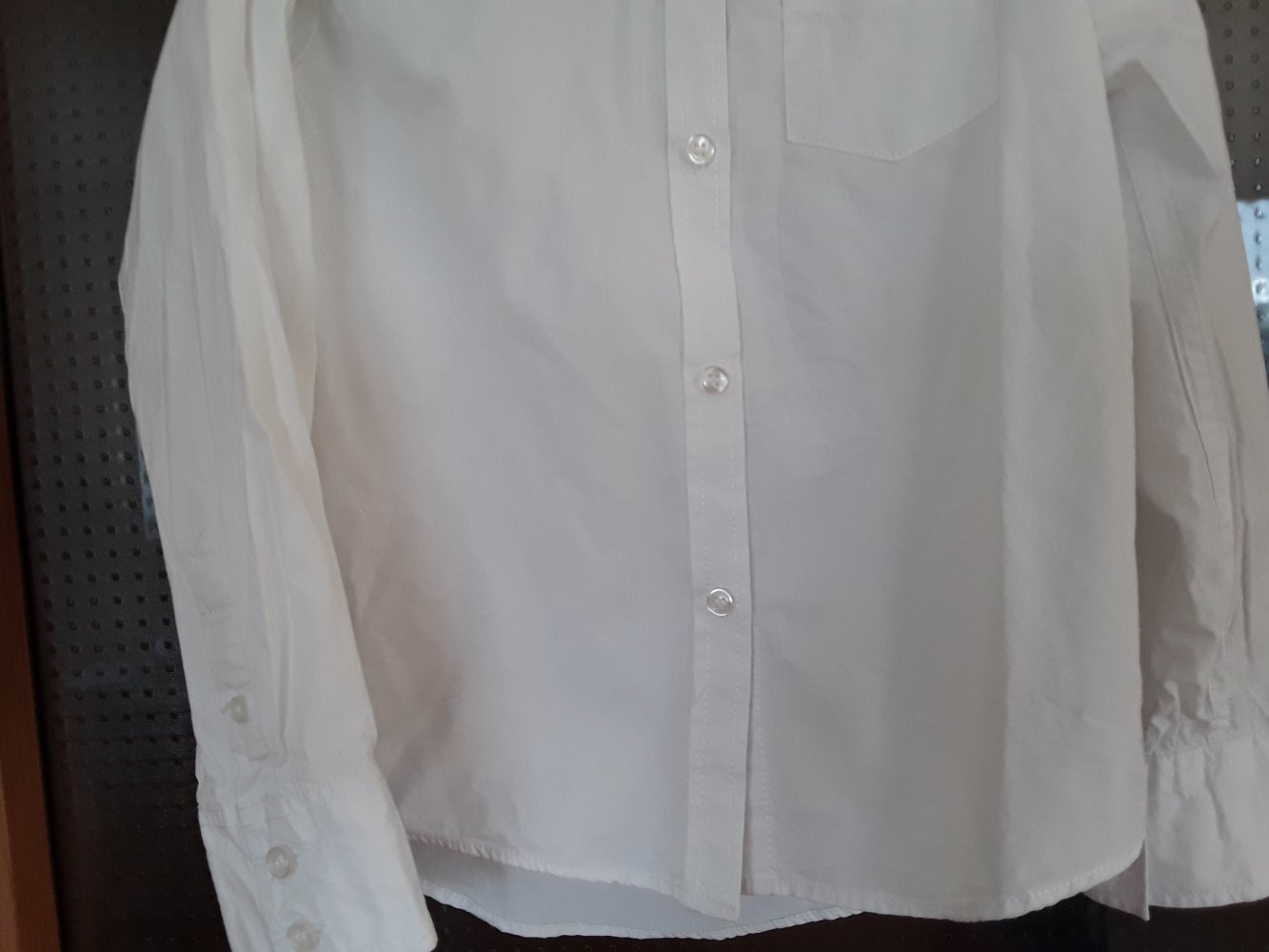 weiße Bluse in Gr. 110/116