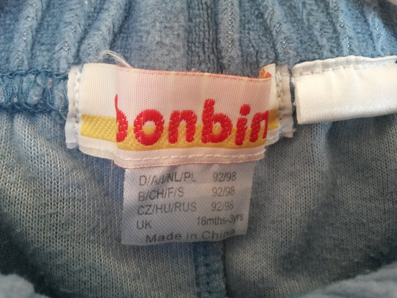 blaue Hose/ Jogginghose Gr. 92/98 von bonbini