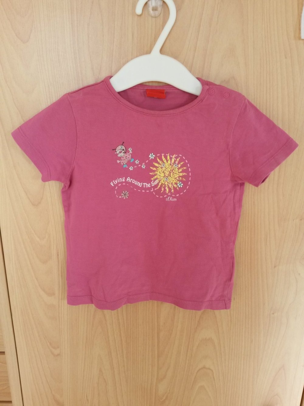 pinkfarbenes T-Shirt in Gr. 80 von s.Oliver