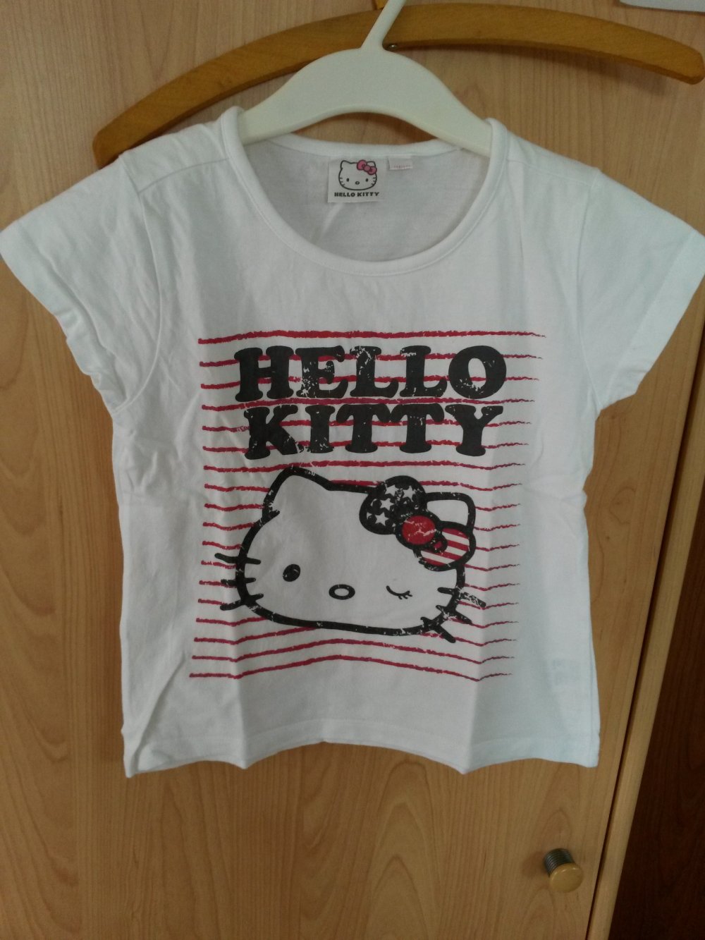 weißes Hello Kitty T-Shirt in Gr. 116