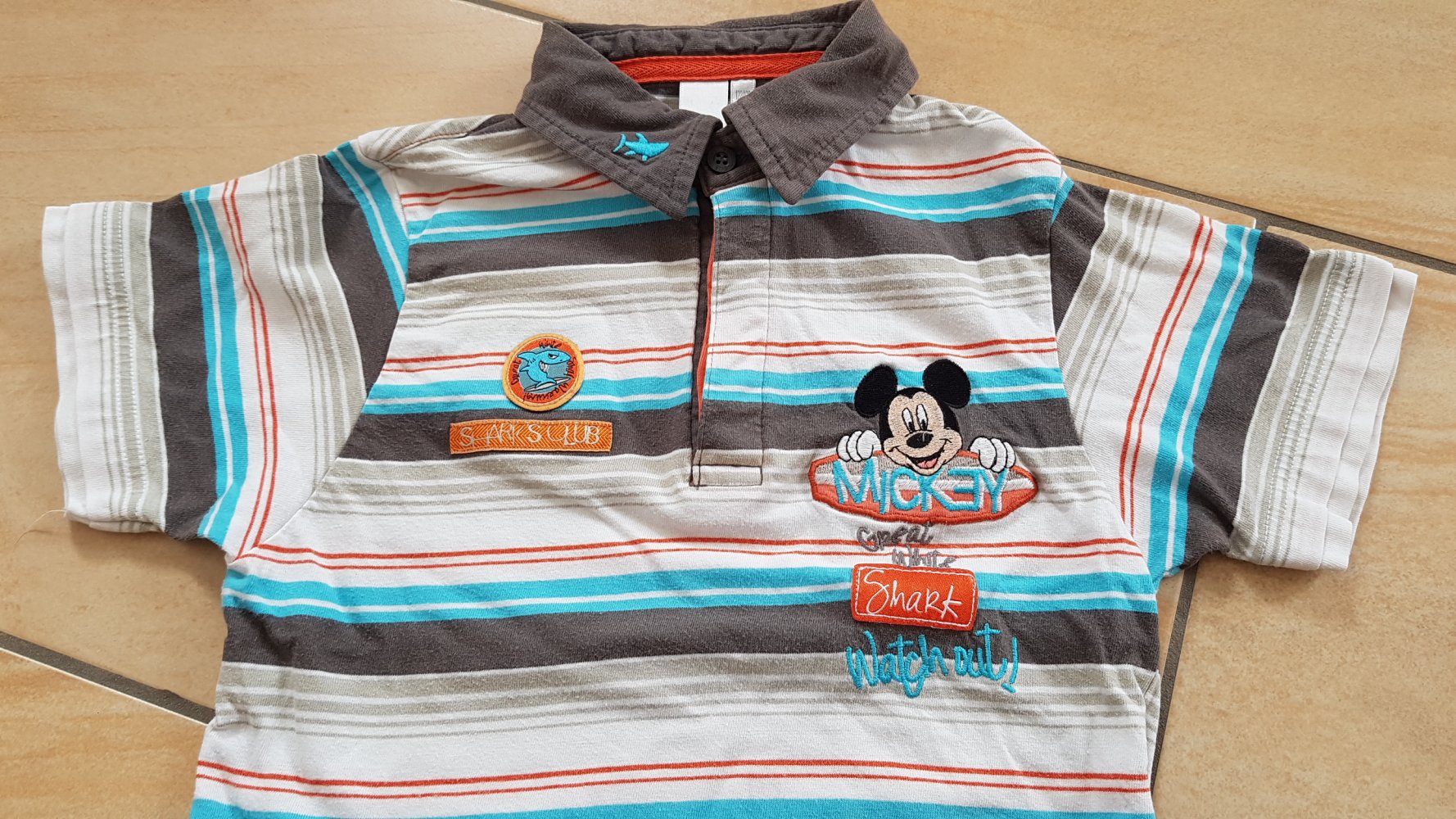 gestreiftes Poloshirt Gr. 122/128 von C&A