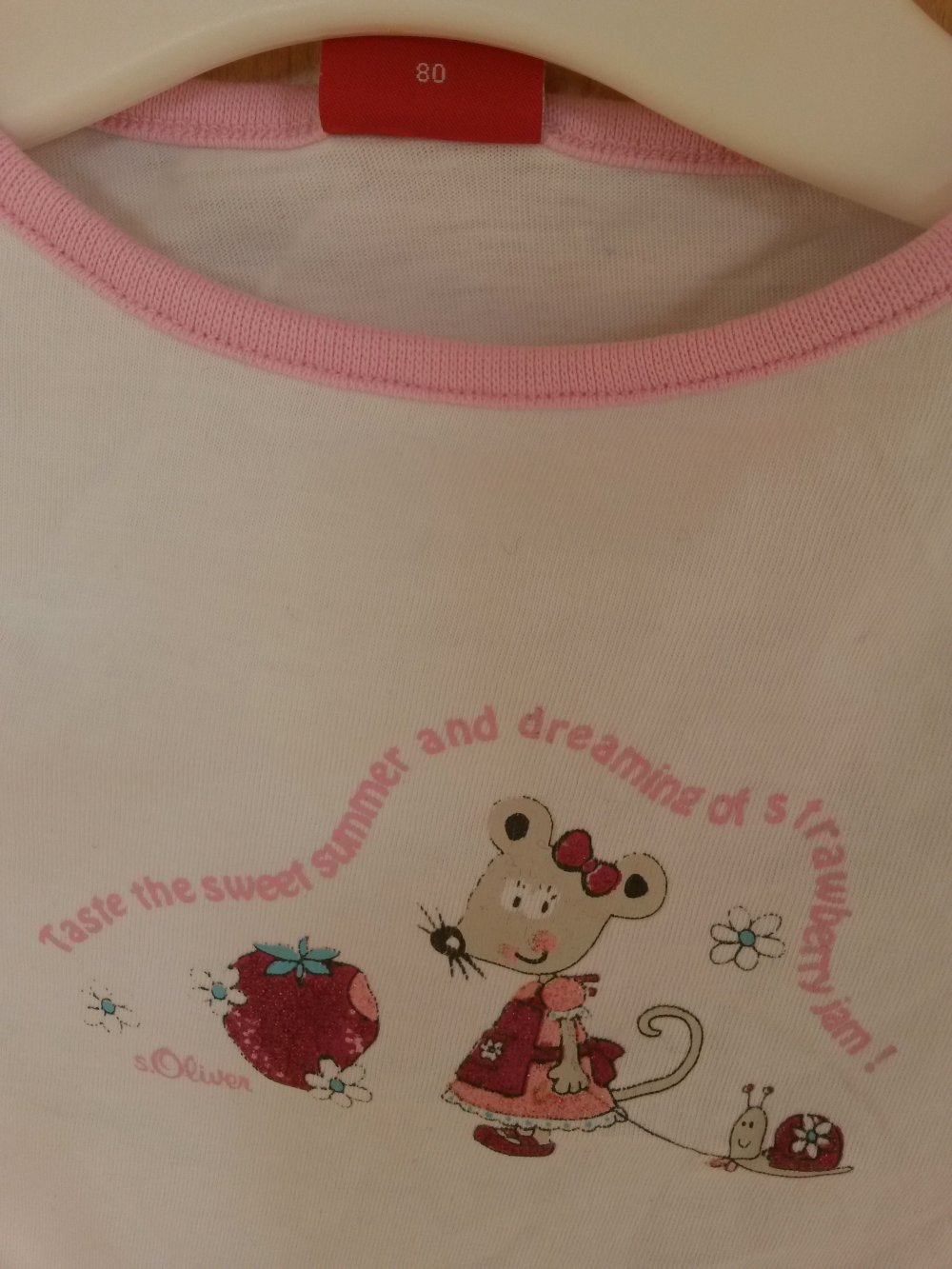 weißes T-Shirt in Gr. 80 von s.Oliver
