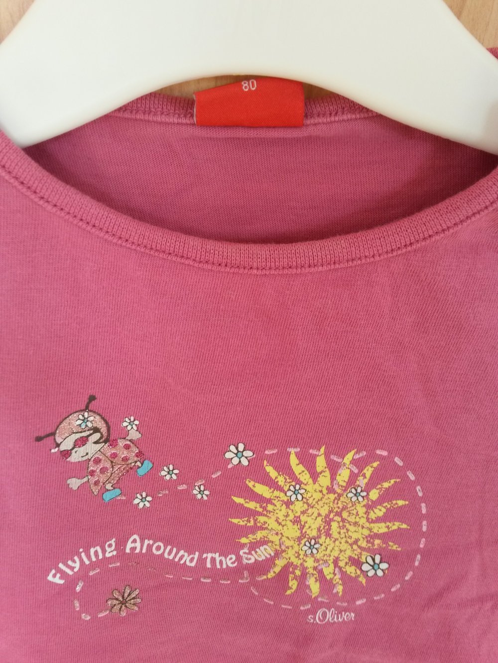 pinkfarbenes T-Shirt in Gr. 80 von s.Oliver