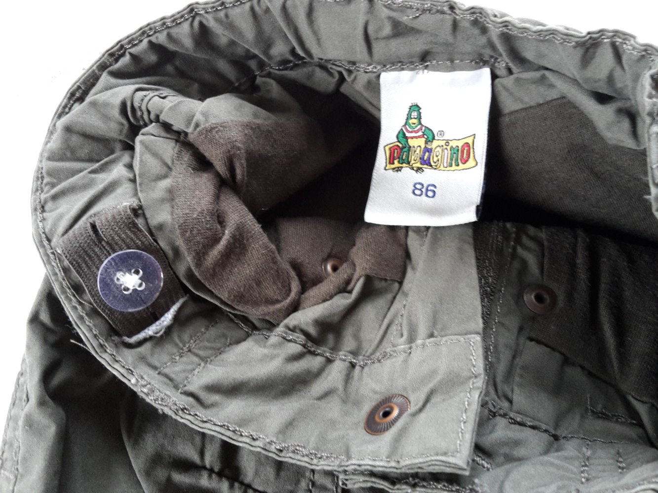khakifarbene Thermohose in Gr. 86, kaum getragen
