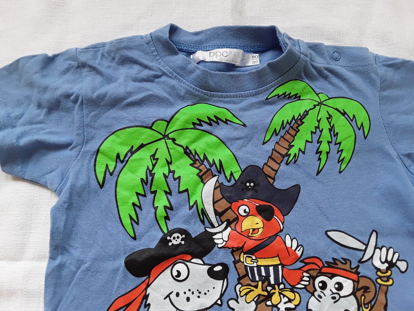 blaues T-Shirt in Gr. 80/86 von bpc
