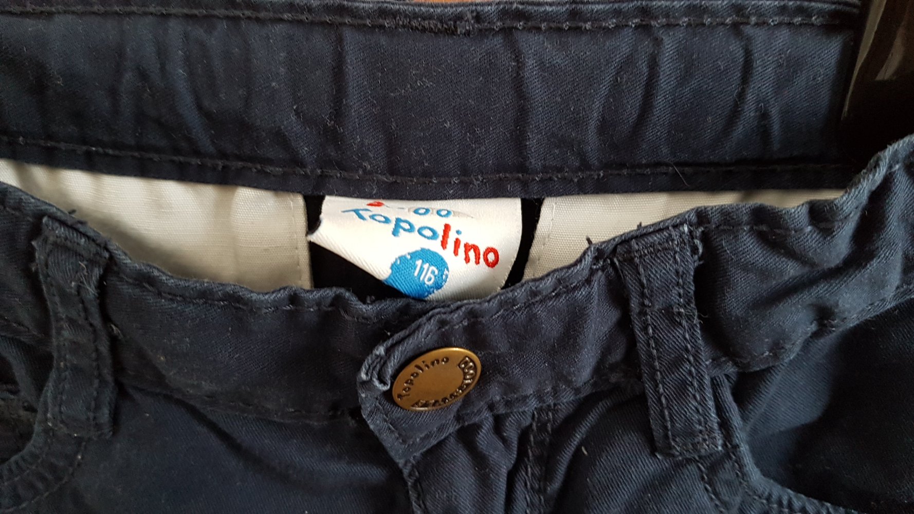 dunkelblaue Chinohose Gr. 116 von Topolino -  kaum getragen