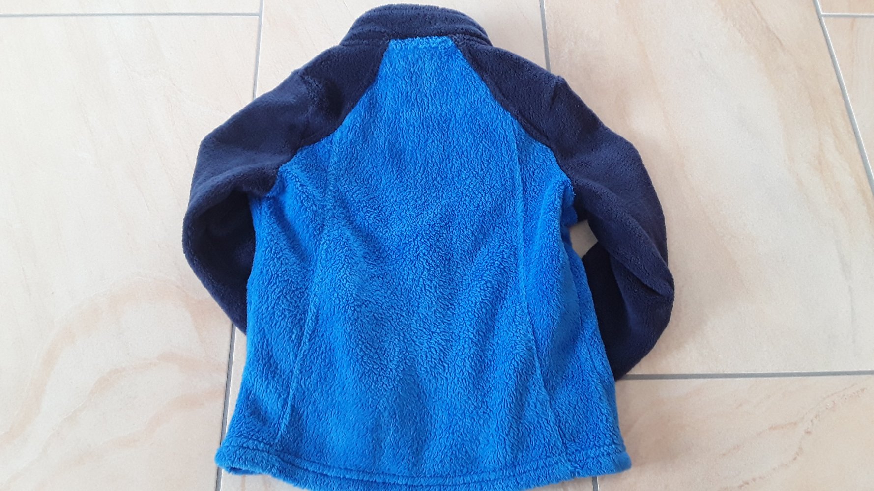 blaue Teddyfleecejacke in Gr. 110/116 von lupilu