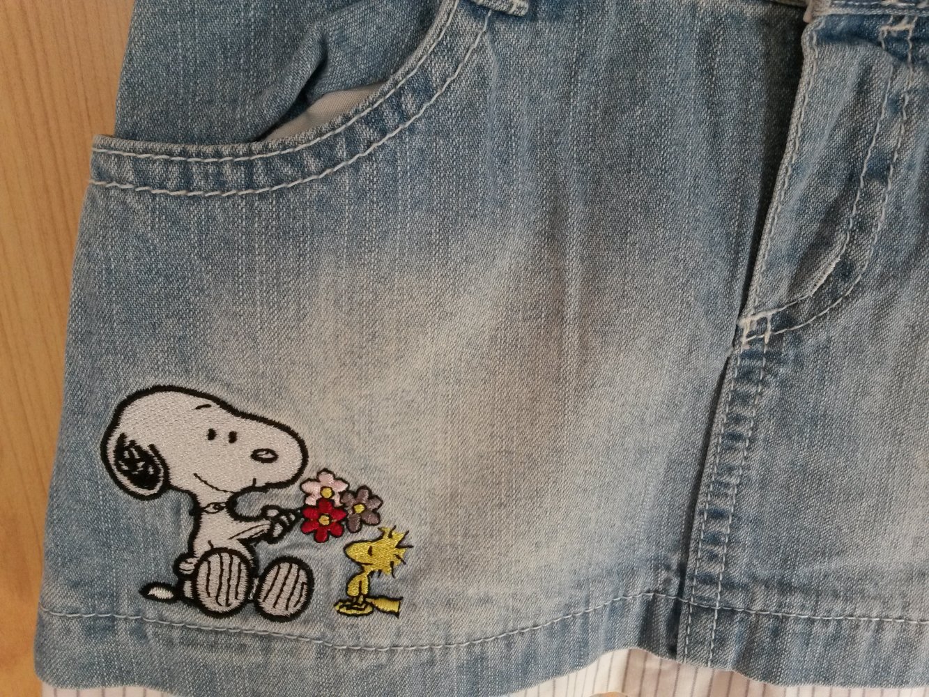 Jeansrock Snoopy Gr. 74 von H&M
