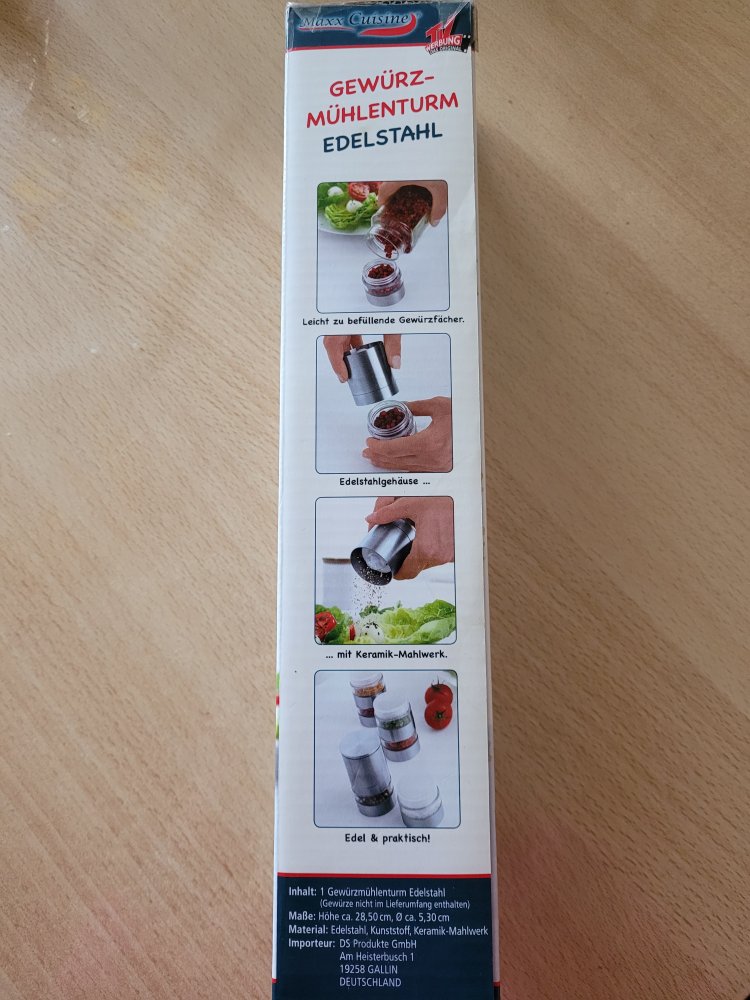 OVP - NEU - Gewürzmühlenturm Maxx Cusine
