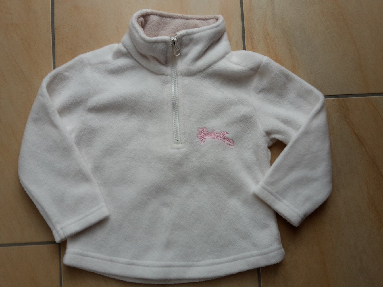 weißer Fleecepullover in Gr. 92 von Palomino