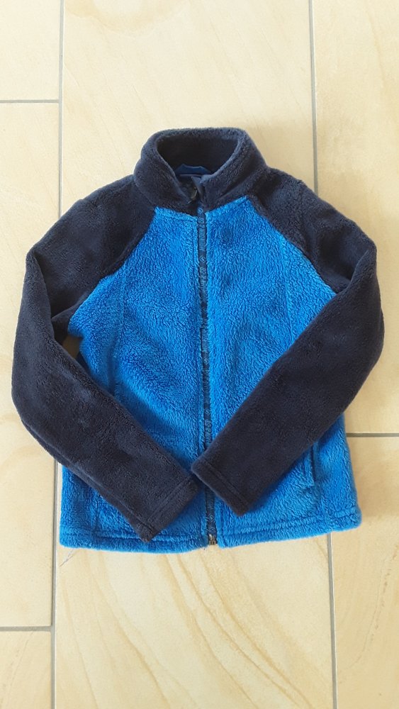 blaue Teddyfleecejacke in Gr. 110/116 von lupilu