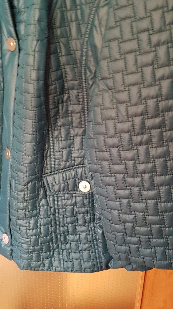 neue Steppjacke für den Übergang in petrol Gr. 54 