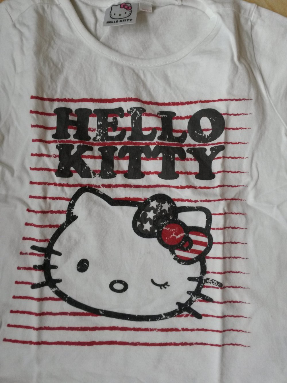 weißes Hello Kitty T-Shirt in Gr. 116