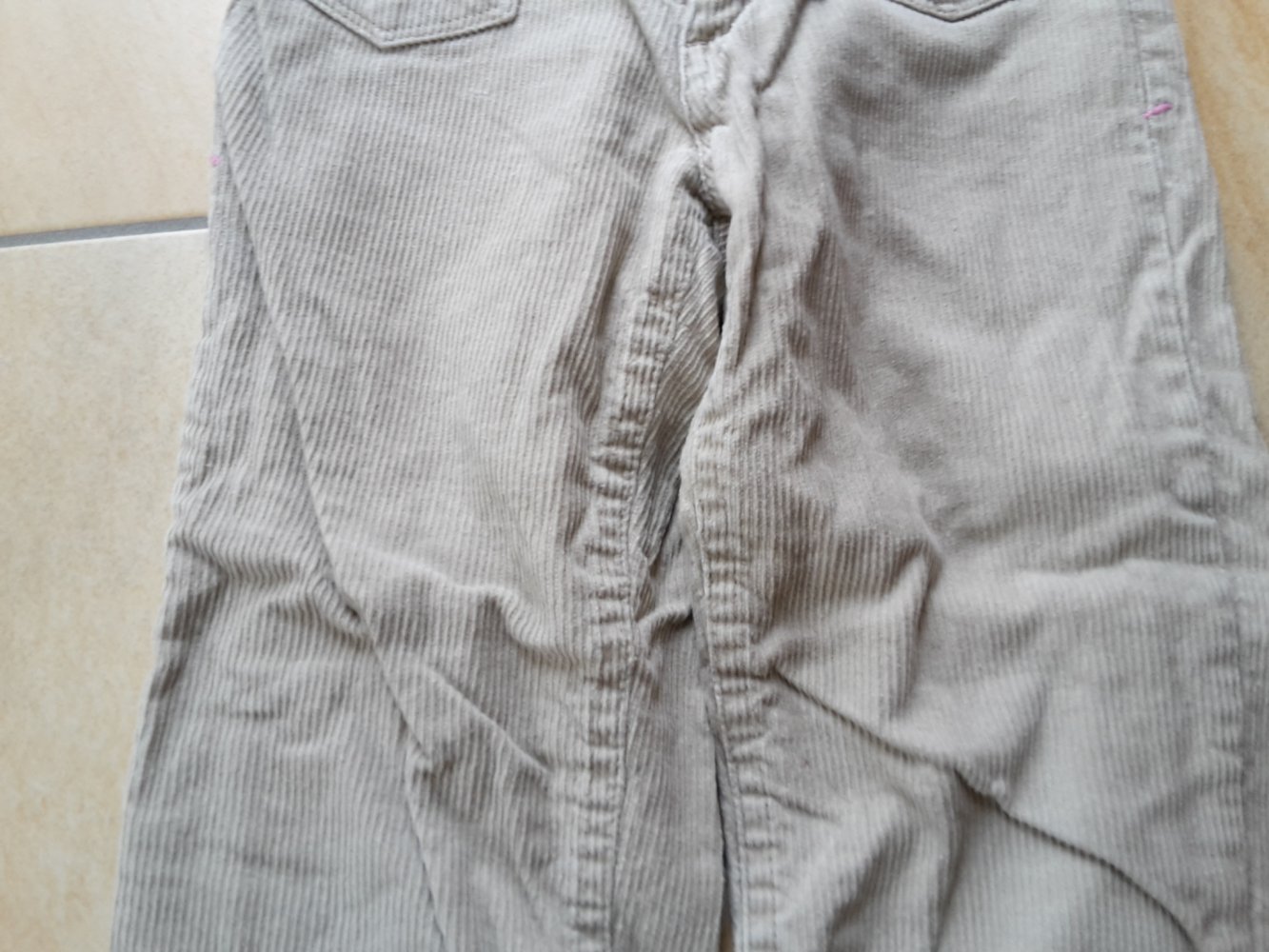 beige Cordthermohose in Gr. 104
