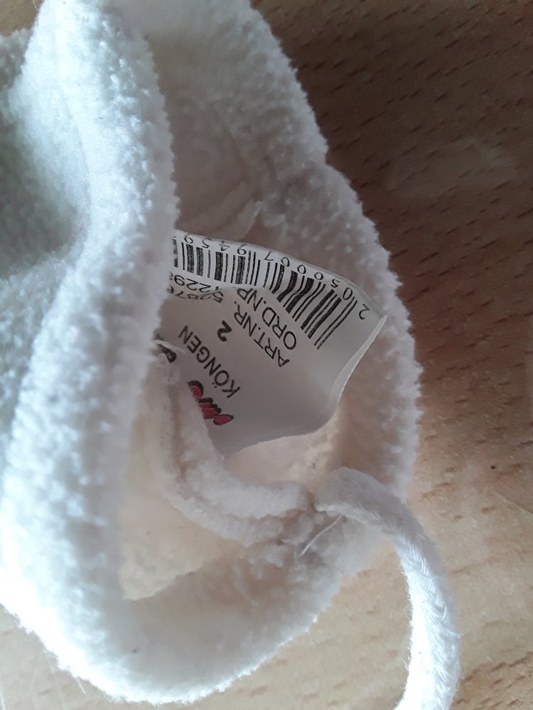 weiße Fleecehandschuhe für 2-4 Jahre