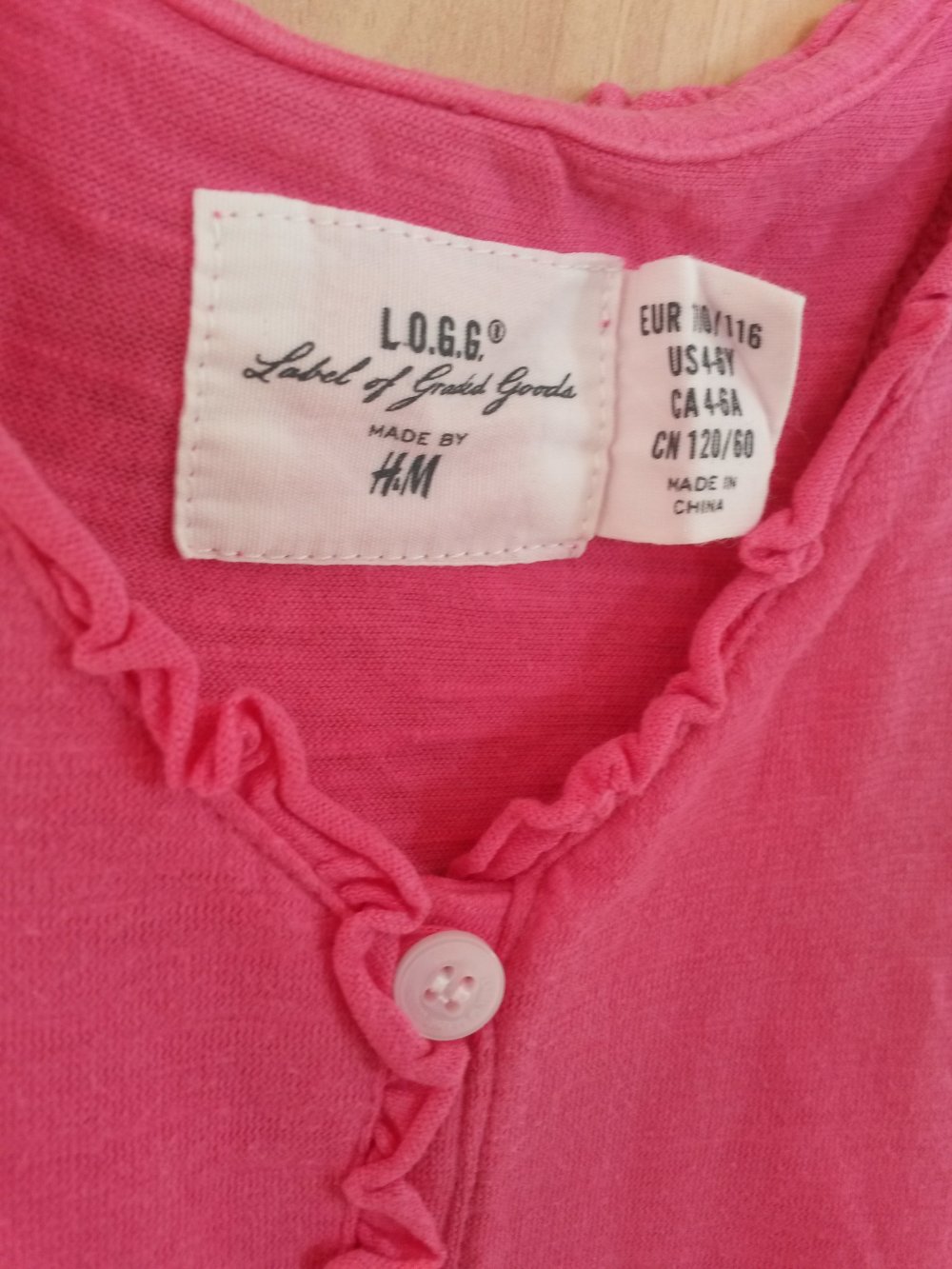 pinkfarbenes Kleid in Gr. 110/116 von H&M