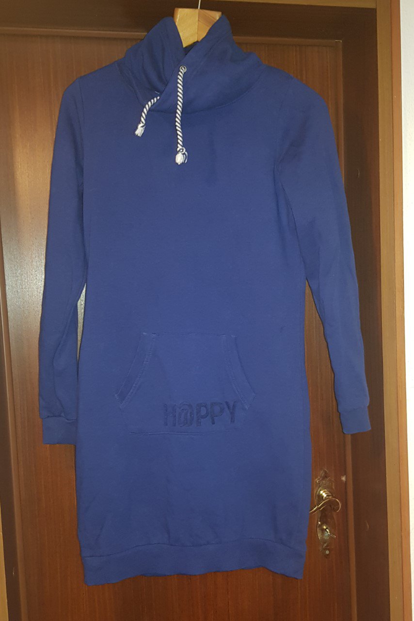 Esmara Loungewear Kleid Turtle Neck Blau Gr. S