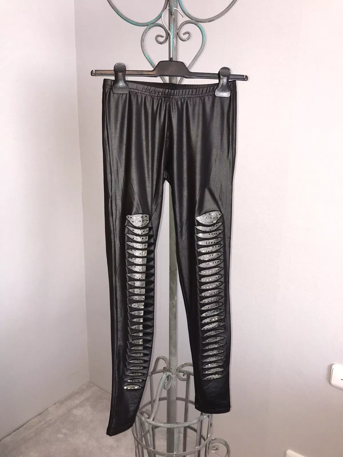 *** Leggings ~ Glitzer ~ Lederoptik ***