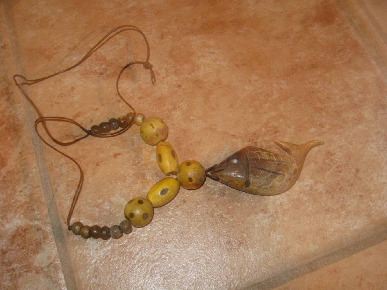 *** Neue ~ Kordel ~ Holz ~ Kette ~ Fisch ***