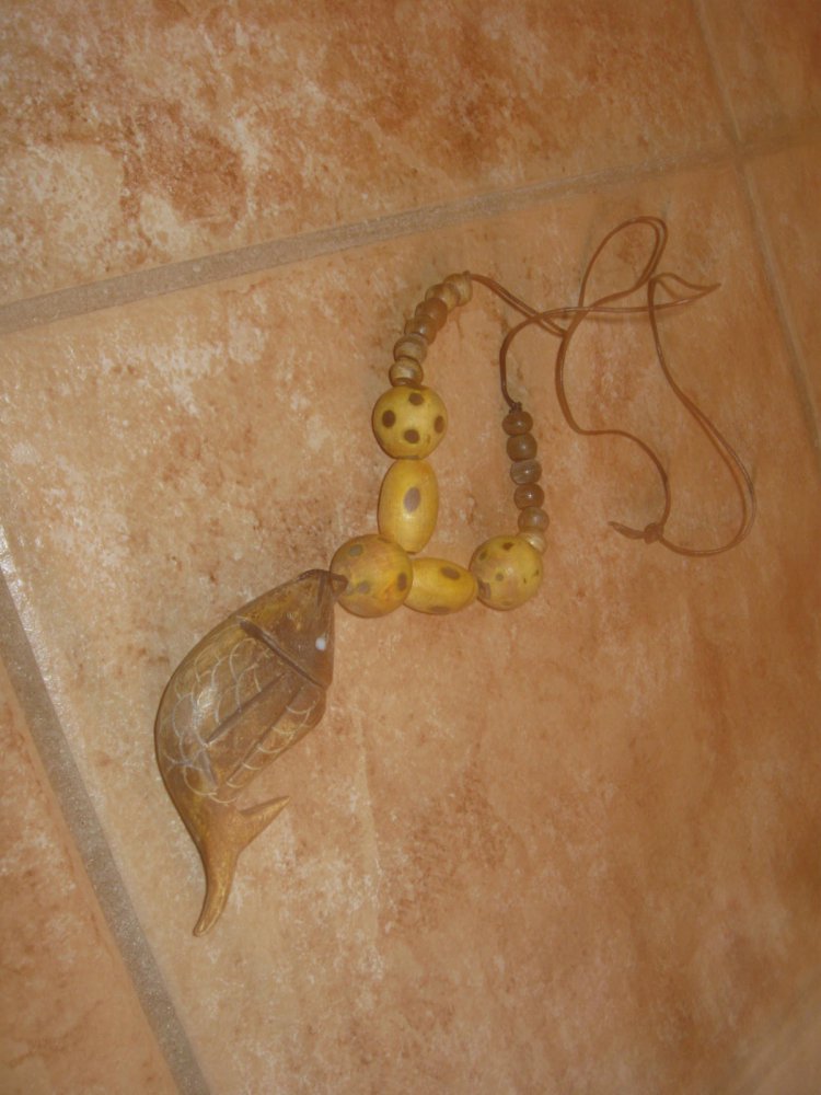 *** Neue ~ Kordel ~ Holz ~ Kette ~ Fisch ***