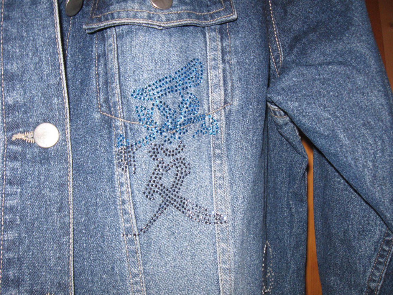 *** Jeans ~ Mantel ~ Strassverzierungen ~ Totenkopf ***