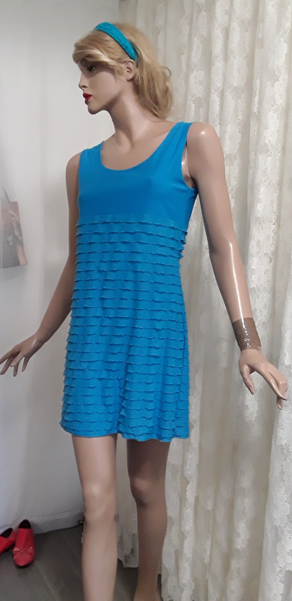 Minikleid in Türkis 