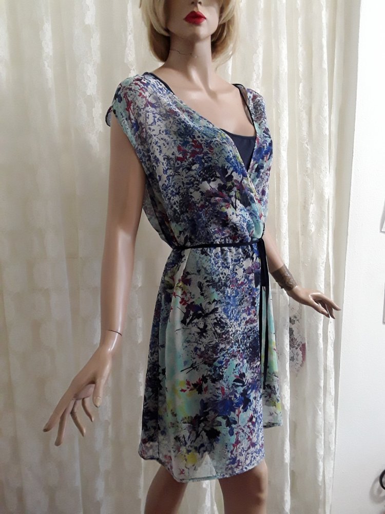 Luftiges Tunika-Kleid/ Kleid doppellagig 46/48