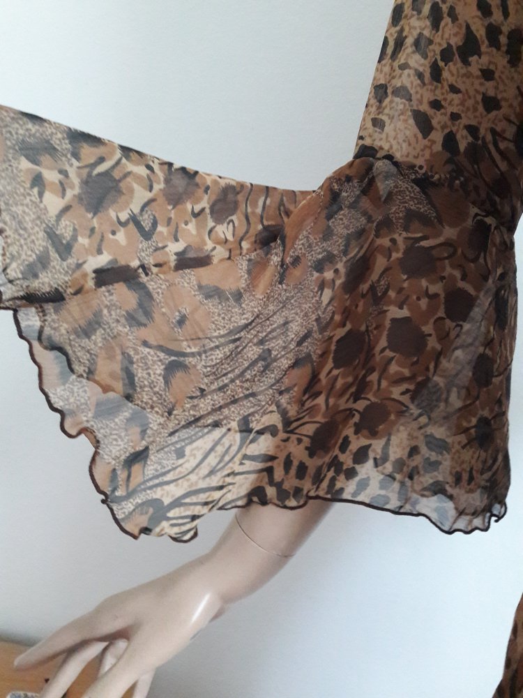 Duftiges Tunika-Kleid im Animalprint 