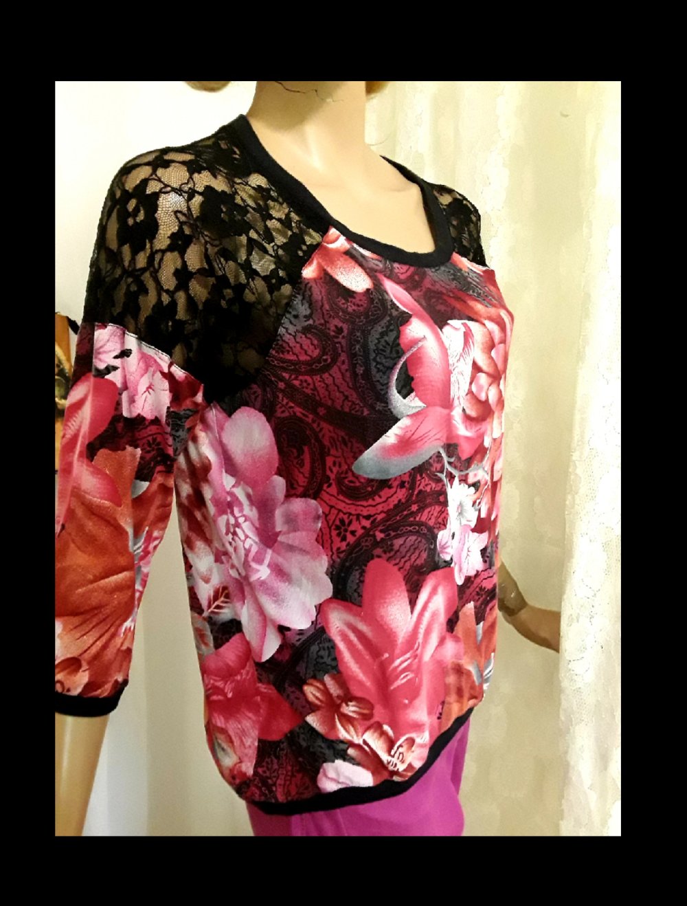 florales Blusen-Shirt 40/42
