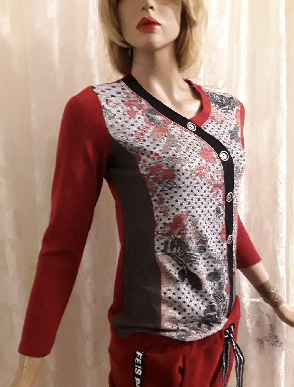 feiner Strick-Pulli im Mustermix